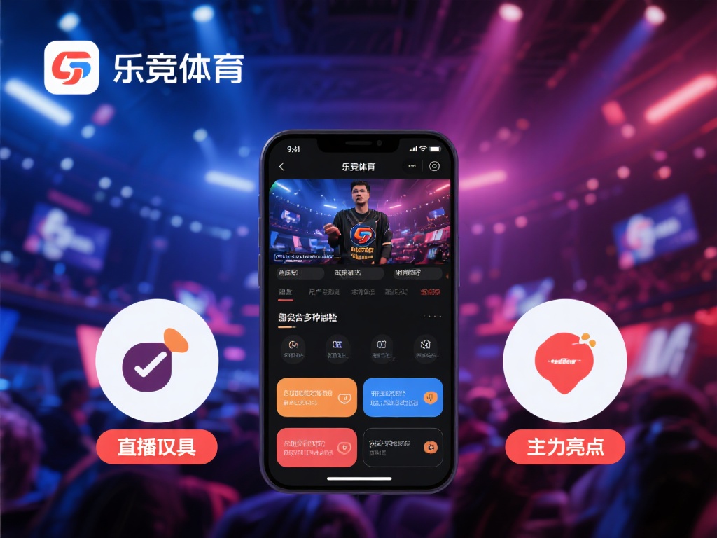 乐竞体育客户端不仅仅是一个直播工具，它还集成了多项