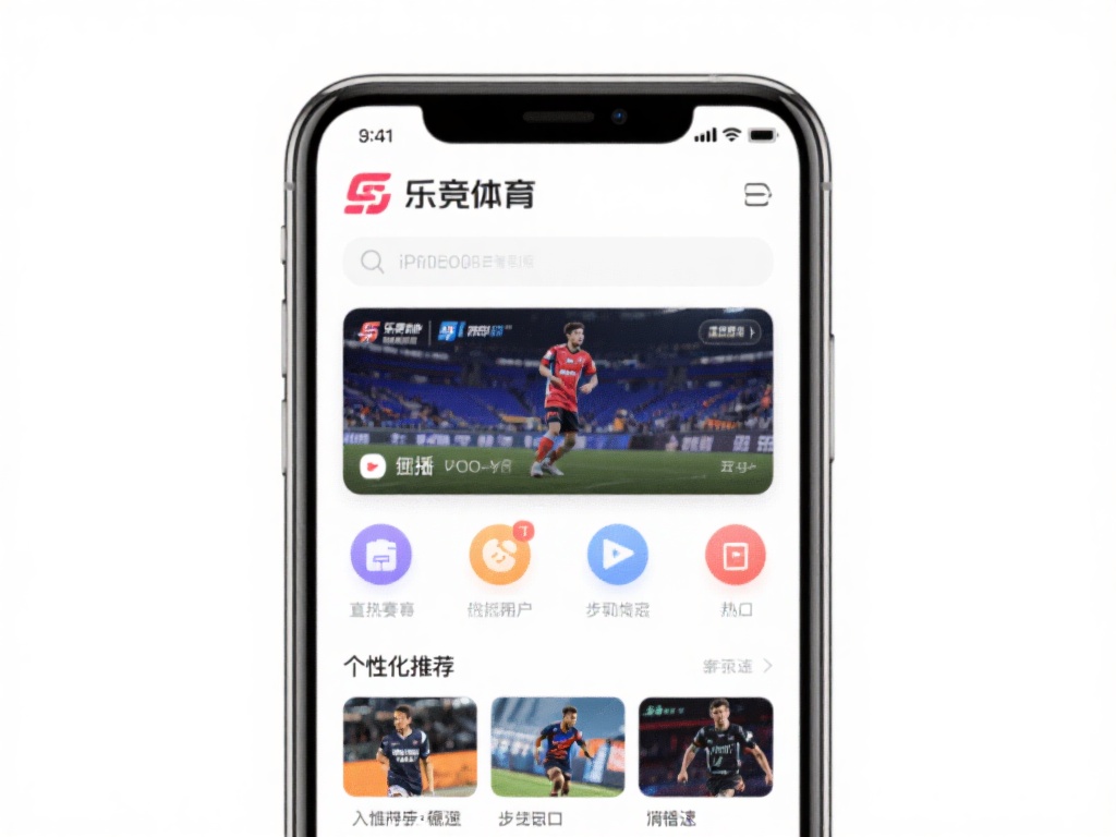 打开乐竞体育iOS版，首先映入眼帘的是其简洁而现代